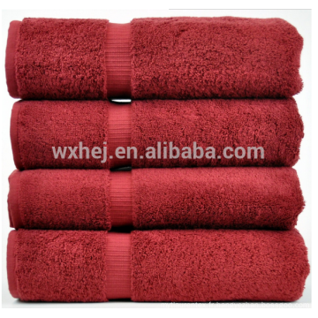 porcelaine en gros 600 grammes 100% coton serviette de bain 4 pièces, cranberry